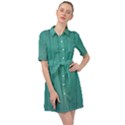 Green Surface  Belted Shirt Dress View1