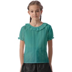 Green Surface  Kids  Frill Chiffon Blouse by artworkshop