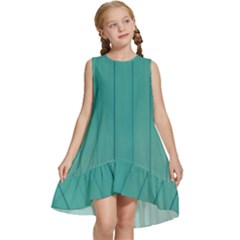 Green Surface  Kids  Frill Swing Dress by artworkshop