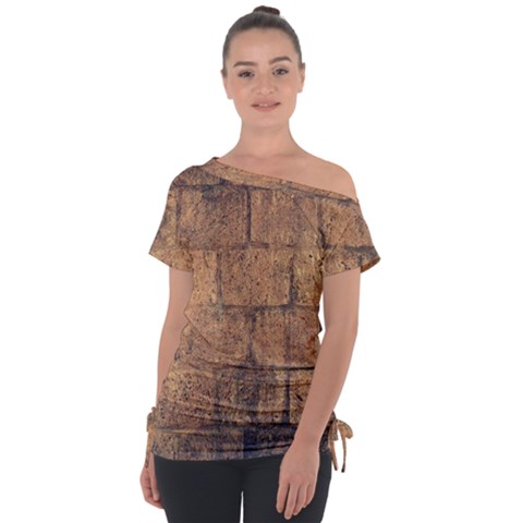 Architecture  Off Shoulder Tie-up Tee by artworkshop