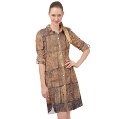 Architecture  Long Sleeve Mini Shirt Dress by artworkshop