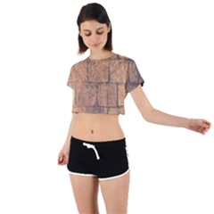 Architecture  Tie Back Short Sleeve Crop Tee by artworkshop