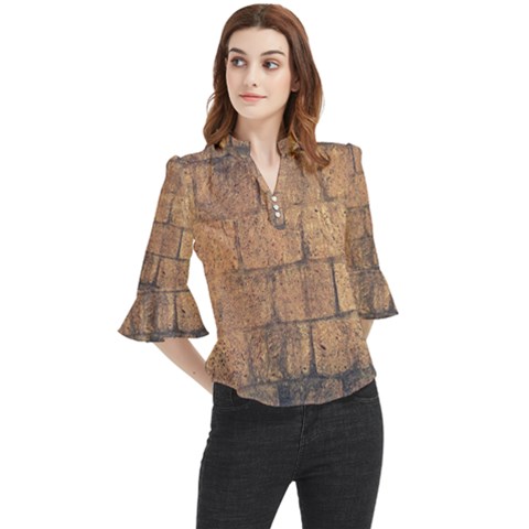  Wallpaper Architecture Loose Horn Sleeve Chiffon Blouse by artworkshop