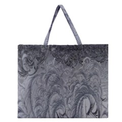 Ice Frost Crystals Zipper Large Tote Bag by artworkshop