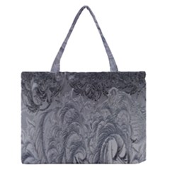 Ice Frost Crystals Zipper Medium Tote Bag