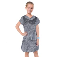 Ice Frost Crystals Kids  Drop Waist Dress by artworkshop