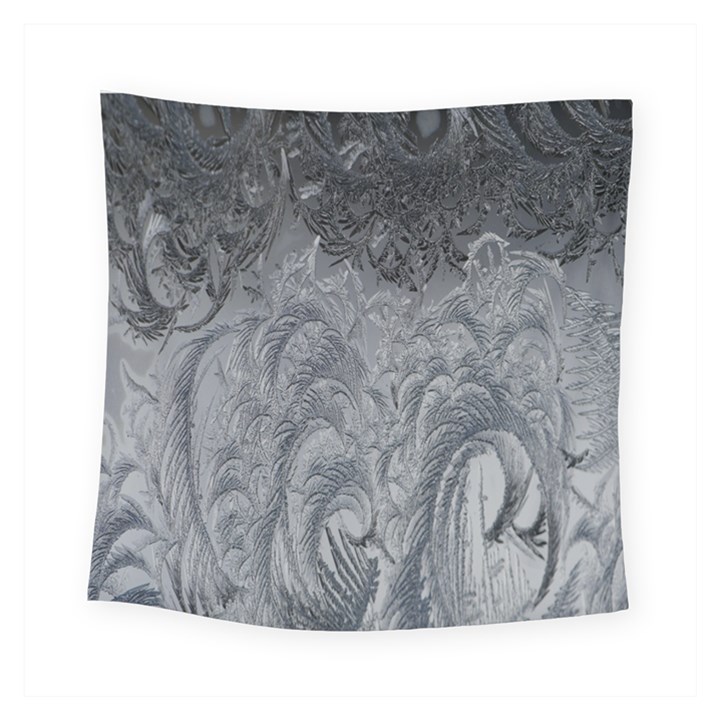 Ice Frost Crystals Square Tapestry (Small)