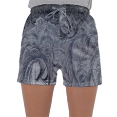 Ice Frost Crystals Sleepwear Shorts by artworkshop