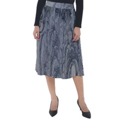 Ice Frost Crystals Classic Velour Midi Skirt  by artworkshop