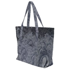 Ice Frost Crystals Zip Up Canvas Bag by artworkshop