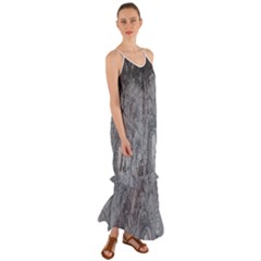 Ice Frost Crystals Cami Maxi Ruffle Chiffon Dress by artworkshop