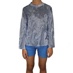 Ice Frost Crystals Kids  Long Sleeve Swimwear by artworkshop