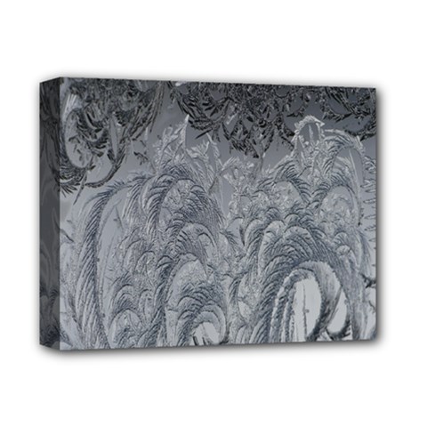 Ice Frost Crystals Deluxe Canvas 14  X 11  (stretched) by artworkshop