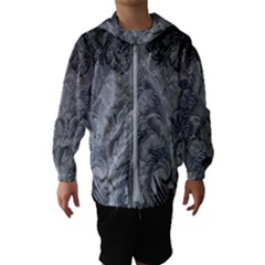 Ice Frost Crystals Kids  Hooded Windbreaker by artworkshop