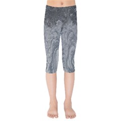 Ice Frost Crystals Kids  Capri Leggings  by artworkshop