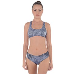 Ice Frost Crystals Criss Cross Bikini Set