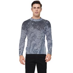 Ice Frost Crystals Men s Long Sleeve Rash Guard by artworkshop