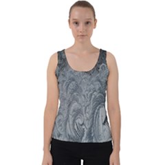 Ice Frost Crystals Velvet Tank Top by artworkshop