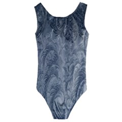 Ice Frost Crystals Kids  Cut-out Back One Piece Swimsuit by artworkshop