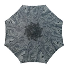 Ice Frost Crystals Golf Umbrellas by artworkshop