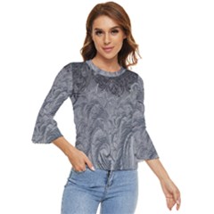 Ice Frost Crystals Bell Sleeve Top