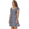 Ice Frost Crystals Short Sleeve Tiered Mini Dress View2