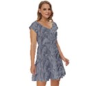 Ice Frost Crystals Short Sleeve Tiered Mini Dress View3