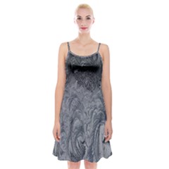 Ice Frost Crystals Spaghetti Strap Velvet Dress by artworkshop