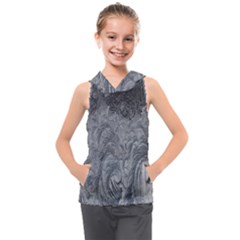 Ice Frost Crystals Kids  Sleeveless Hoodie