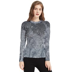 Ice Frost Crystals Women s Long Sleeve Rash Guard by artworkshop