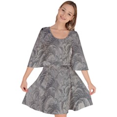 Ice Frost Crystals Velour Kimono Dress by artworkshop