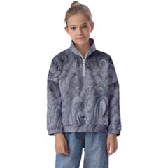 Ice Frost Crystals Kids  Half Zip Hoodie