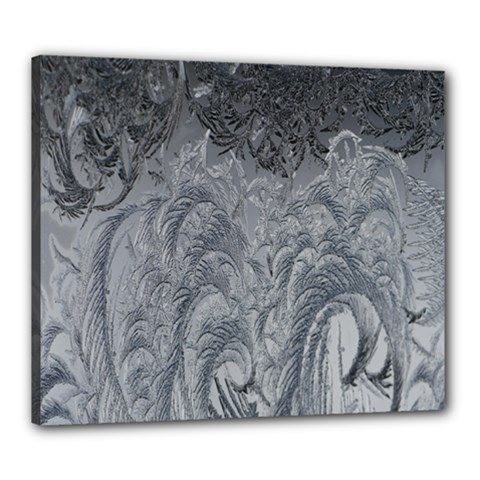 Ice Frost Crystals Canvas 24  X 20  (stretched) by artworkshop