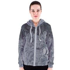 Ice Frost Crystals Women s Zipper Hoodie by artworkshop