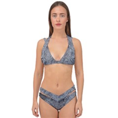 Ice Frost Crystals Double Strap Halter Bikini Set by artworkshop