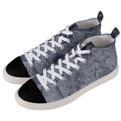 Ice Frost Crystals Men s Mid-top Canvas Sneakers by artworkshop