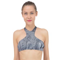 Ice Frost Crystals High Neck Bikini Top by artworkshop