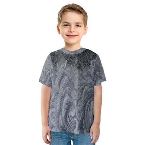 Ice Frost Crystals Kids  Sport Mesh Tee by artworkshop