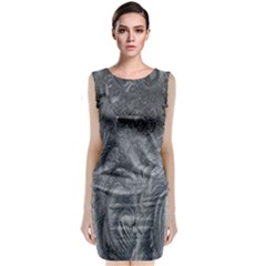 Ice Frost Crystals Sleeveless Velvet Midi Dress by artworkshop