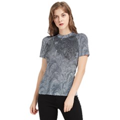 Ice Frost Crystals Women s Short Sleeve Rash Guard by artworkshop