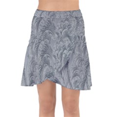 Ice Frost Crystals Wrap Front Skirt by artworkshop