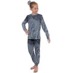 Ice Frost Crystals Kids  Long Sleeve Set  by artworkshop