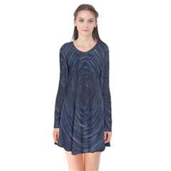  Stars Rotation  Long Sleeve V-neck Flare Dress by artworkshop