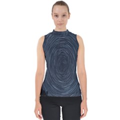  Stars Rotation  Mock Neck Shell Top by artworkshop