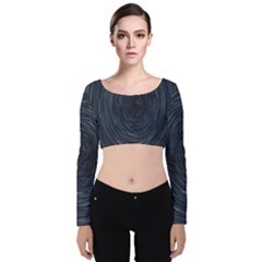  Stars Rotation  Velvet Long Sleeve Crop Top by artworkshop