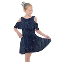  Stars Rotation  Kids  Shoulder Cutout Chiffon Dress by artworkshop