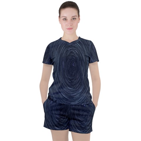  Stars Rotation  Women s Tee And Shorts Set by artworkshop