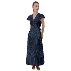  Stars Rotation  Flutter Sleeve Maxi Dress by artworkshop