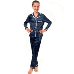  Stars Rotation  Kid s Satin Long Sleeve Pajamas Set by artworkshop