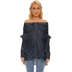  Stars Rotation  Off Shoulder Chiffon Pocket Shirt by artworkshop